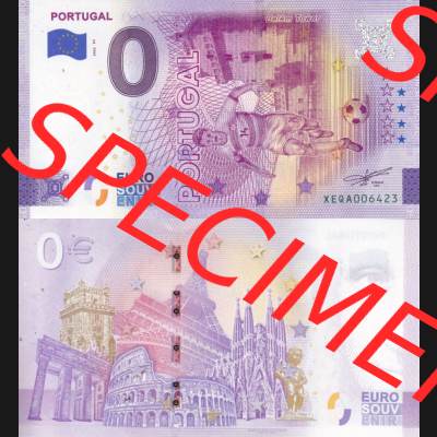 0-Euro Souvenirscheine Deutschland 2022-PT, Fußball-WM in Katar XE QA, Portugal (3) Sammlung