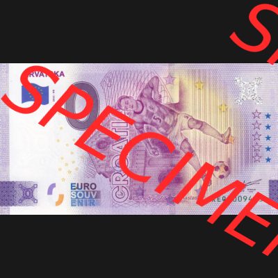 0-Euro Souvenirscheine Deutschland 2022-HR, Fußball-WM in Katar XEQA, Kroatien - Croatia - HRVATSKA (1) Sammlung