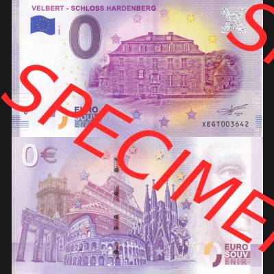 0-Euro Souvenirscheine Deutschland 2019-1, XEGT, Velbert - Schloss Hardenberg (3) Sammlung