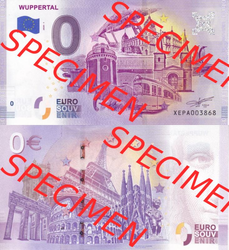 0-Euro Souvenirscheine Deutschland 2020-1, XEPA, Wuppertal (3) Sammlung