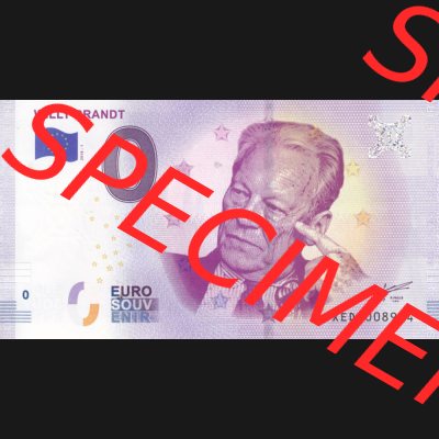 0-Euro Souvenirscheine Deutschland 2018-1, XEDG, Willy Brandt (1) Sammlung