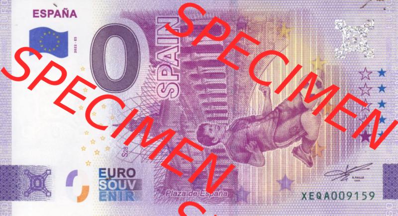 0-Euro Souvenirscheine Deutschland 2022-ES, Fußball-WM in Katar XEQA, Spanien - Espana - Spain (1) Sammlung