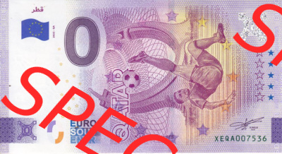 0-Euro Souvenirscheine Deutschland 2022-QA, Fußball-WM in Katar XEQA, Qatar - Katar (1) Sammlung
