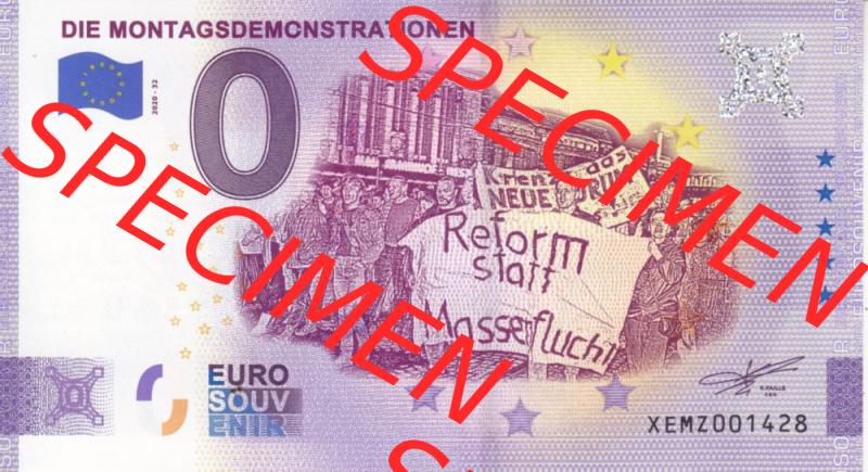 0-Euro Souvenirscheine Deutschland 2020-32, XEMZ, Die Montagsdemonstrationen (1) Sammlung