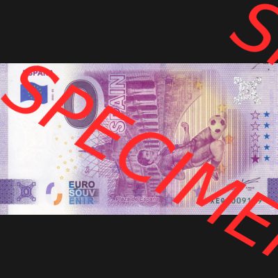 0-Euro Souvenirscheine Deutschland 2022-ES, Fußball-WM in Katar XEQA, Spanien - Espana - Spain (1) Sammlung