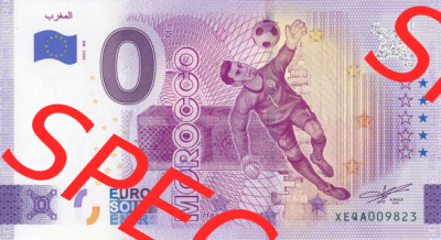 0-Euro Souvenirscheine Deutschland 2022-MA, Fußball-WM in Katar XEQA, Marokko - Morocco (1) Sammlung