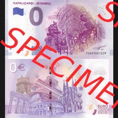0-Euro Souvenirscheine Türkei 2019-1, TUAF, Kapalicarsi - Istanbul (3) Sammlung
