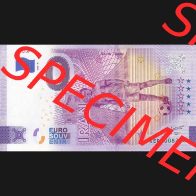 0-Euro Souvenirscheine Deutschland 2022-IR, Fußball-WM in Katar XEQA, Iran (1) Sammlung