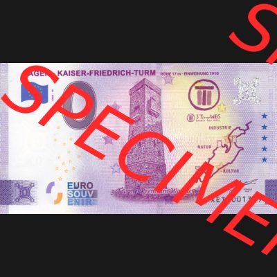 0-Euro Souvenirscheine Deutschland 2022-15, XETF, Hagen - Kaiser - Friedrich - Turm, 3 Türme Premium - Wanderweg (1) Sammlung