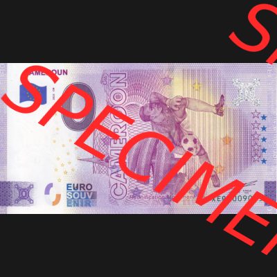 0-Euro Souvenirscheine Deutschland 2022-CM, Fußball-WM in Katar XEQA, Kamerun - Cameroun - Cameroon (1) Sammlung