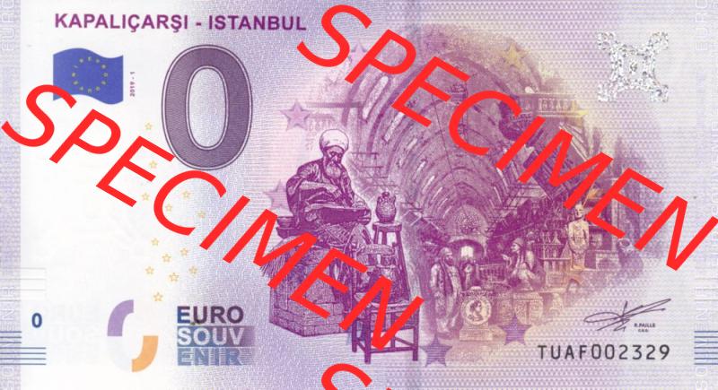 0-Euro Souvenirscheine Türkei 2019-1, TUAF, Kapalicarsi - Istanbul (1) Sammlung