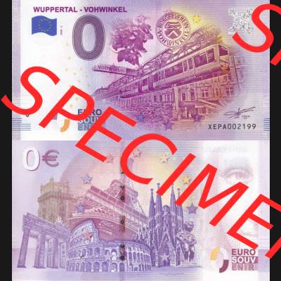 0-Euro Souvenirscheine Deutschland 2020-2, XEPA, Wuppertal - Vohwinkel (3) Sammlung
