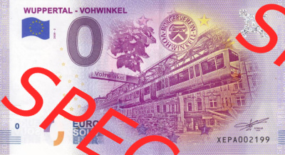 0-Euro Souvenirscheine Deutschland 2020 (Stück 2), XEPA, Wuppertal - Vohwinkel (1) Sammlung