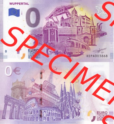 0-Euro Souvenirscheine Deutschland 2020 (Stück 1), XEPA, Wuppertal (3) Sammlung