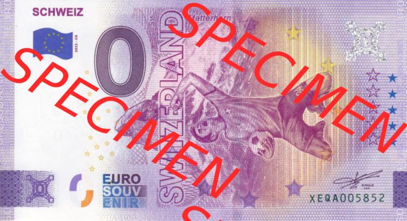 0-Euro Souvenirscheine Deutschland 2022-CH, Fußball-WM in Katar XEQA, Schweiz - Switzerland (1) Sammlung