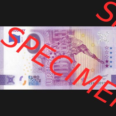 0-Euro Souvenirscheine Deutschland 2022-UY, Fußball-WM in Katar XEQA, Uruquay (1) Sammlung