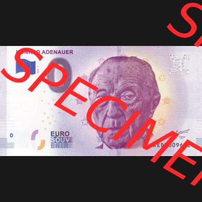 0-Euro Souvenirscheine Deutschland 2018-1, XEDK, Konrad Adenauer (1) Sammlung