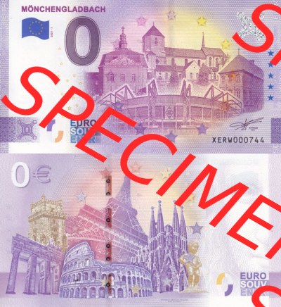 0-Euro Souvenirscheine Deutschland 2021 (Stück 1), XERW, Mönchengladbach (3) Sammlung