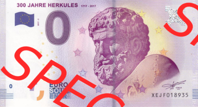 0-Euro Souvenirscheine Deutschland 2017 (Stück 2), XEJF, 300 Jahre Herkules 1717-2017 (1) Sammlung