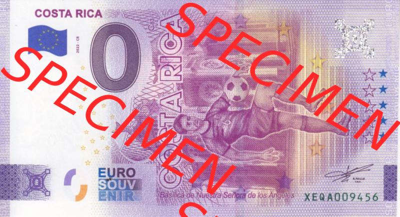 0-Euro Souvenirscheine Deutschland 2022-CR, Fußball-WM in Katar XEQA, Costa-Rica (1) Sammlung