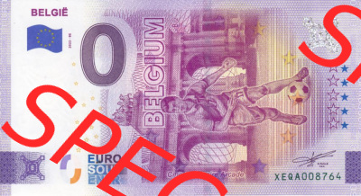 0-Euro Souvenirscheine Deutschland 2022-BE, Fußball-WM in Katar XEQA, Belgien - Belgium (1) Sammlung