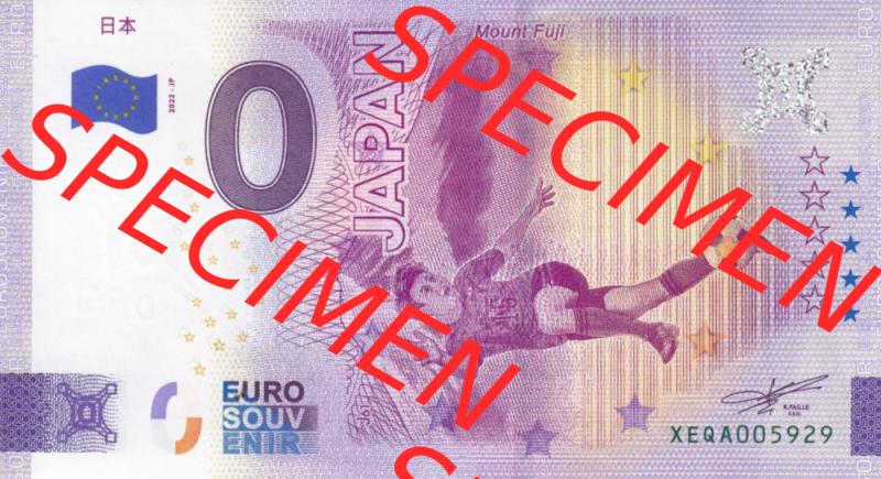 0-Euro Souvenirscheine Deutschland 2022-JP, Fußball-WM in Katar XEQA, Japan (1) Sammlung