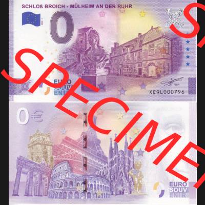 0-Euro Souvenirscheine Deutschland 2020-1, XEQL, Schloß Broich - Mülheim An Der Ruhr (3) Sammlung