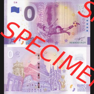 0-Euro Souvenirscheine Deutschland 2022-JP, Fußball-WM in Katar XEQA, Japan (3) Sammlung