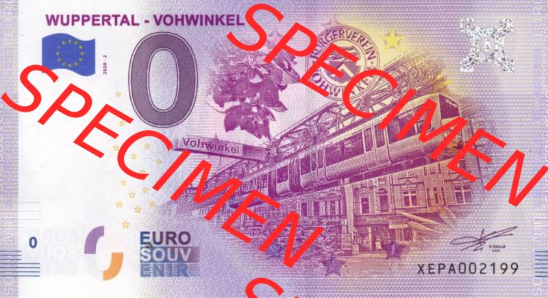 0-Euro Souvenirscheine Deutschland 2020-2, XEPA, Wuppertal - Vohwinkel (1) Sammlung