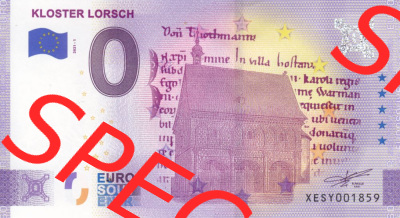 0-Euro Souvenirscheine Deutschland 2021 (Stück 1), XESY, Kloster Lorsch (1) Sammlung