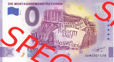 0-Euro Souvenirscheine Deutschland 2020 (Stück 32), XEMZ, Die Montagsdemonstrationen (1) Sammlung