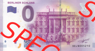 0-Euro Souvenirscheine Deutschland 2017 (Stück 3), XEJQ, Berliner Schloss (1) Sammlung