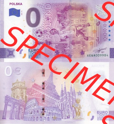 0-Euro Souvenirscheine Deutschland 2022-PL, Fußball-WM in Katar XEQA, Polen - Poland (3) Sammlung