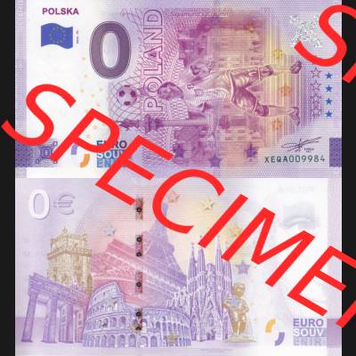 0-Euro Souvenirscheine Deutschland 2022-PL, Fußball-WM in Katar XEQA, Polen - Poland (3) Sammlung