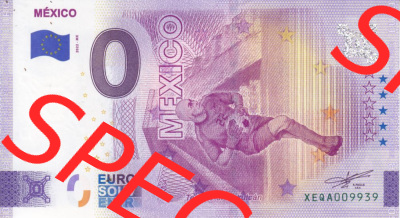0-Euro Souvenirscheine Deutschland 2022-MX, Fußball-WM in Katar XEQA, Mexiko - Mexico (1) Sammlung