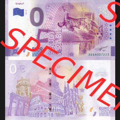 0-Euro Souvenirscheine Deutschland 2022-SA, Fußball-WM in Katar XEQA, Saudi-Arabien - Saudi-Arabia (3) Sammlung