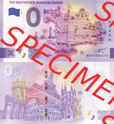 0-Euro Souvenirscheine Deutschland 2022 (Stück 1), XEFT, Die deutschen Bundesländer - Bayern (3) Sammlung