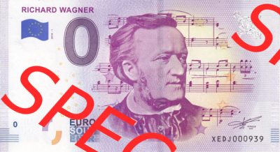 0-Euro Souvenirscheine Deutschland 2018 (Stück 1), XEDJ, Richard Wagner (1) Sammlung