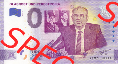 0-Euro Souvenirscheine Deutschland 2021 (Stück 29), XEMZ, Glasnost und Perestroika (1) Sammlung