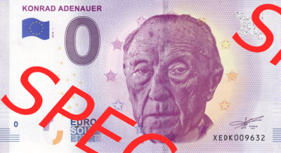 0-Euro Souvenirscheine Deutschland 2018 (Stück 1), XEDK, Konrad Adenauer (1) Sammlung