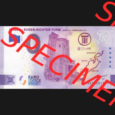 0-Euro Souvenirscheine Deutschland 2022-14, XETF, Hagen - Eugen-Richter-Turm, 3 Türme Premium - Wanderweg (1) Sammlung