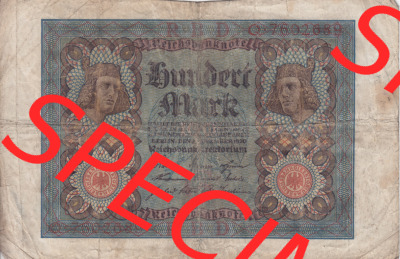 Banknote Deutsches Reich 1920, P69 100 Mark (1) Sammlung