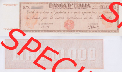 Banknoten Italien 1947-1950, 10000 Lire a. Vorderseite und Rückseite auf einen Digitalen Bild der Banknoten von Italien 1947-1950,... Sammlung