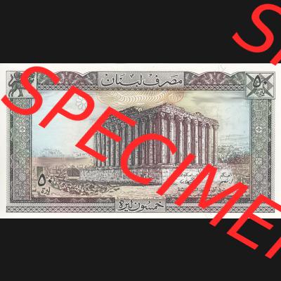 Banknote Asien Libanon 1964, 50 Livres (1) Sammlung