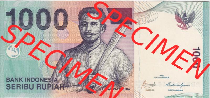 Banknote Asien Indonesien 2009, 1000 Rupiah (1) Sammlung