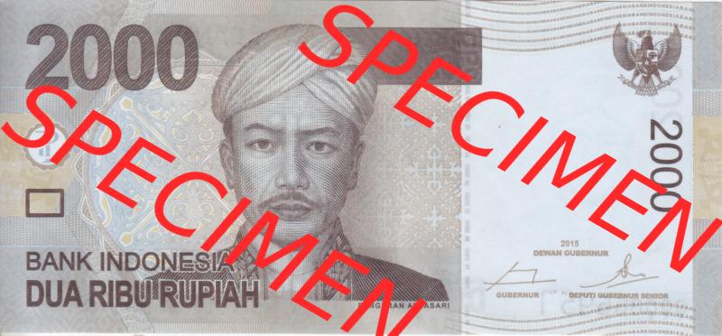 Banknote Asien Indonesien 2015, 2000 Rupiah (1) Sammlung
