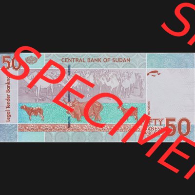 Banknoten Afrika Sudan 2015, 50 Fifty Sudanese Pounds (2) Sammlung