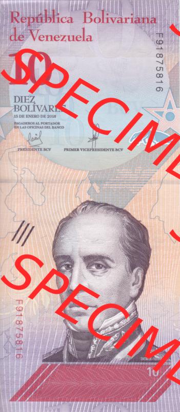 Banknoten Amerika Venezuela 2018 5 Bolivares Ameisenbär (1) Sammlung