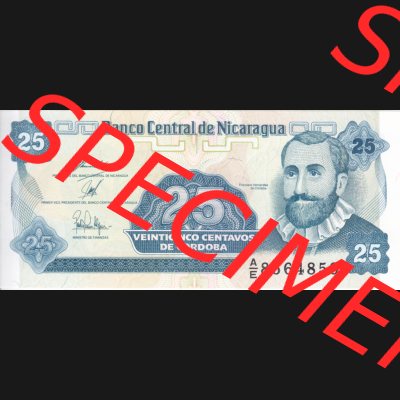 Banknoten Amerika Nicaragua 1991 p170 25 Centavos (1) Sammlung