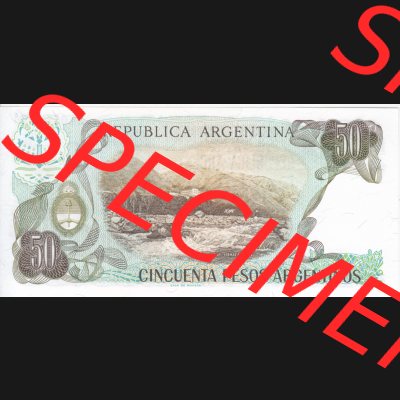 Banknoten Amerika Argentinien 1983-1985 p314 50 Pesos Argentinos (2) Sammlung